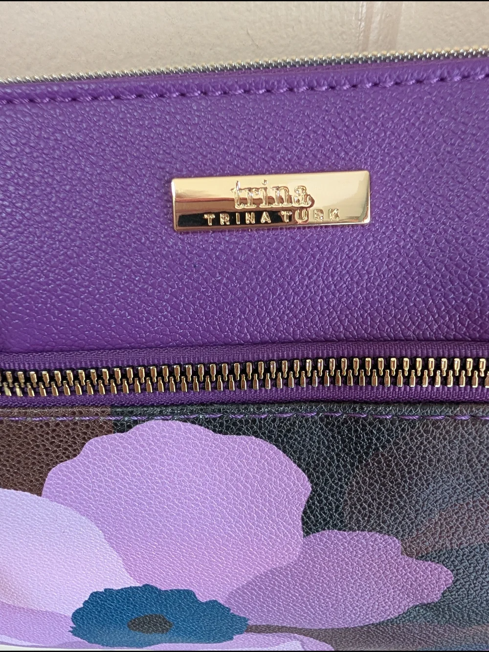 NWT Trina Turk Purple Floral Crossbody Bag -  Women